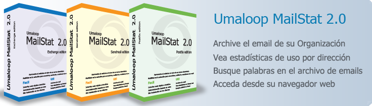 Umaloop MailStat para Microsoft Exchange - Archivo y estadisticas de correo para Microsoft Exchange