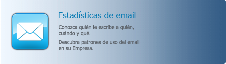 Estadísticas de email - Conozca quién le escribe a quién, cuándo y qué. Descubra patrones de uso del email en su organización.